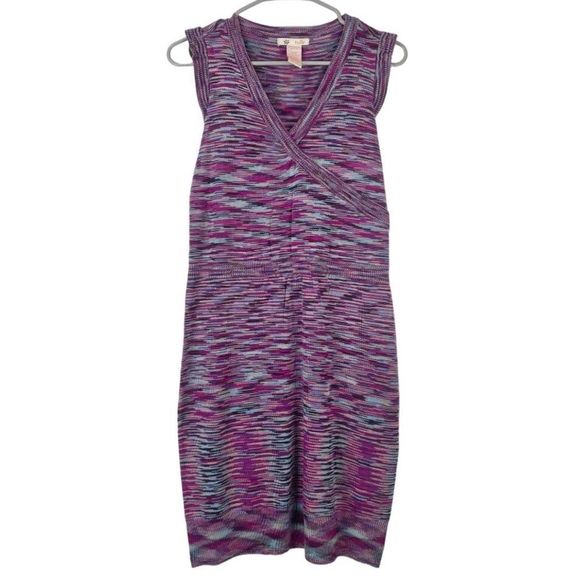 Anthropologie Tulle Knit Sweater Dress Size M Sleeveless V-Neck Colorful - Picture 1 of 7